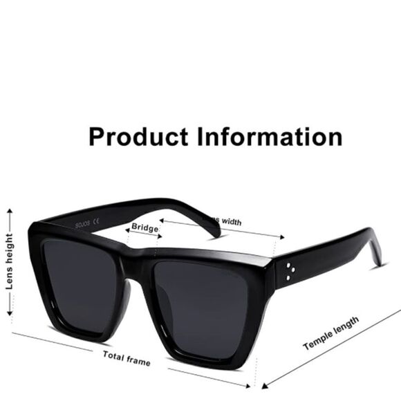 Oversized Square Cat Eye Sunglasses